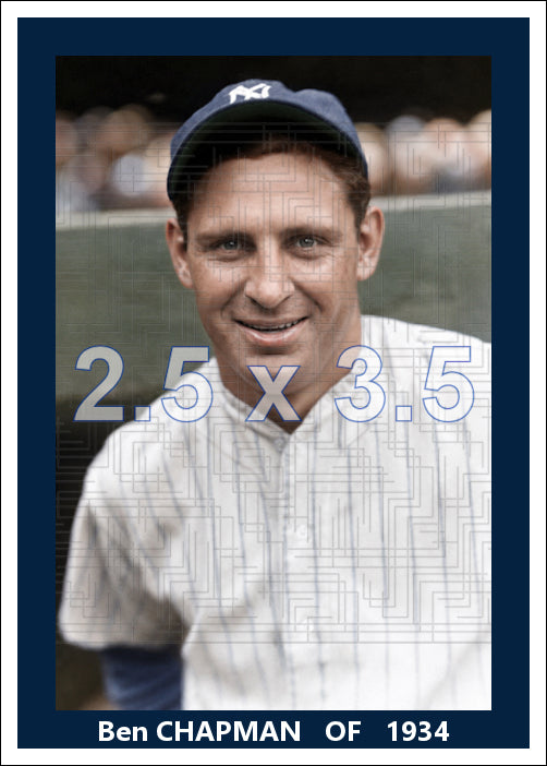 Ben Chapman - 1934 New York Yankees - choose a size & style