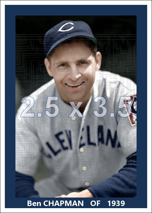 Ben Chapman - 1939 Cleveland Indians - choose a size & style