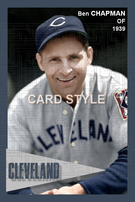 Ben Chapman - 1939 Cleveland Indians - choose a size & style