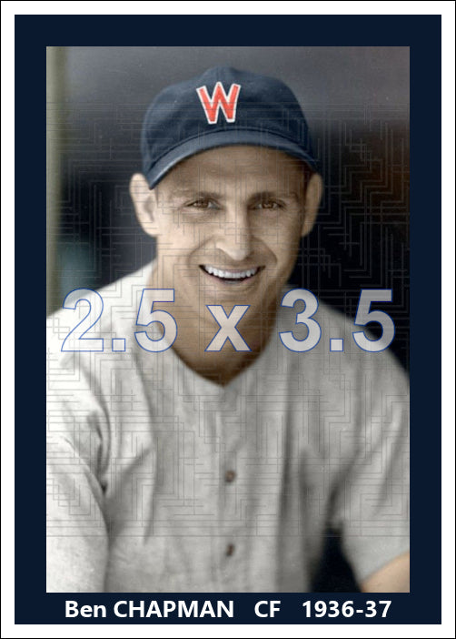 Ben Chapman - 1936-37 Washington Senators - choose a size & style