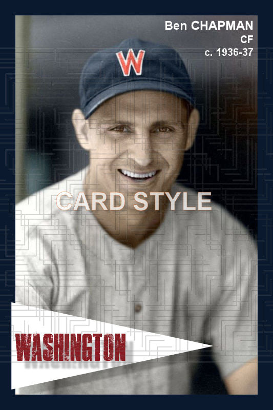 Ben Chapman - 1936-37 Washington Senators - choose a size & style