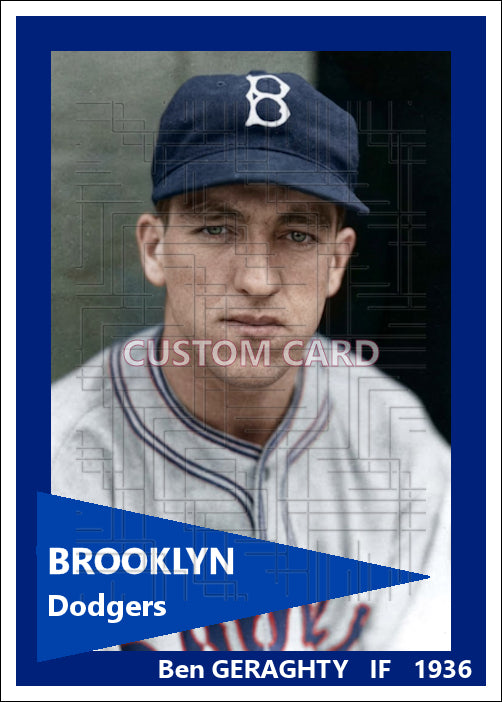 Ben Geraghty - 1936 Brooklyn Dodgers - choose a size & style