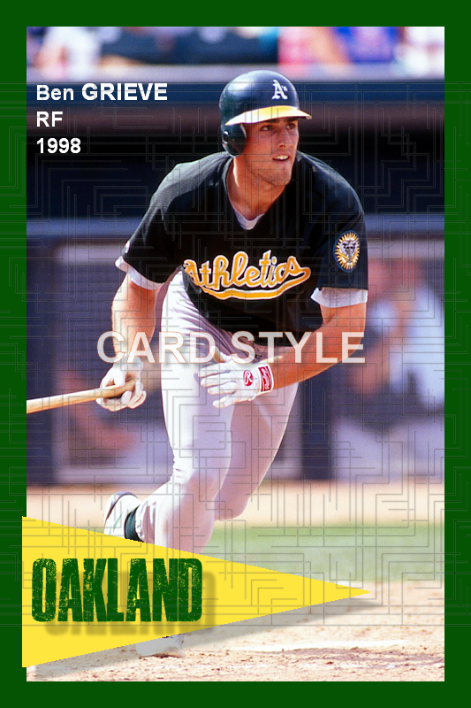 Ben Grieve - 1998 Oakland Athletics - choose a size & style