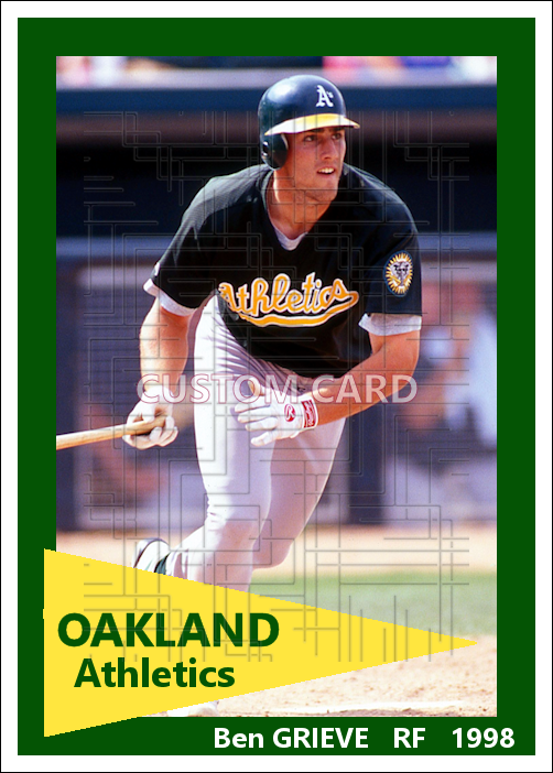 Ben Grieve - 1998 Oakland Athletics - choose a size & style