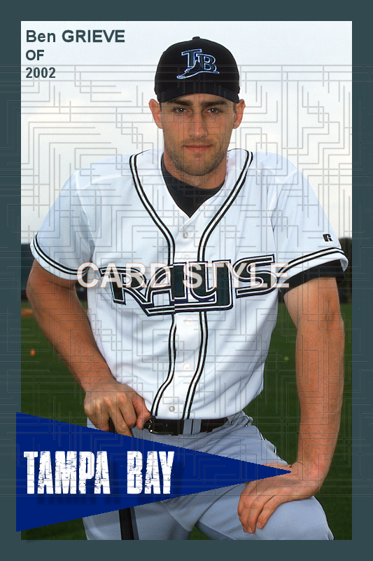 Ben Grieve - 2002 Tampa Bay Devil Rays - choose a size & style