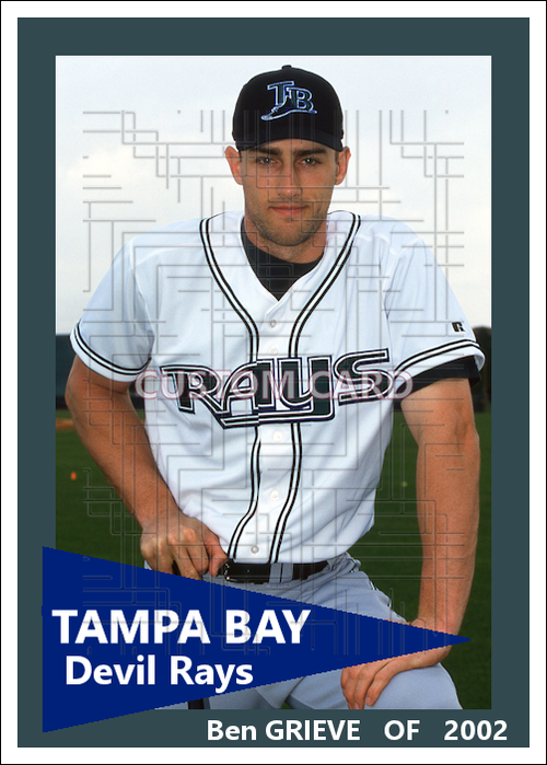 Ben Grieve - 2002 Tampa Bay Devil Rays - choose a size & style
