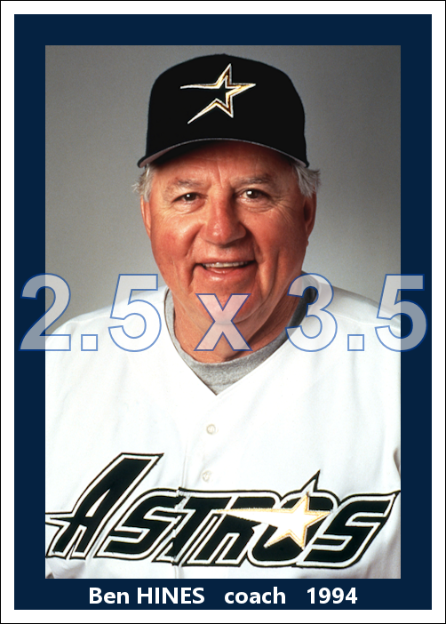Ben Hines - 1994 Houston Astros- choose a size & style