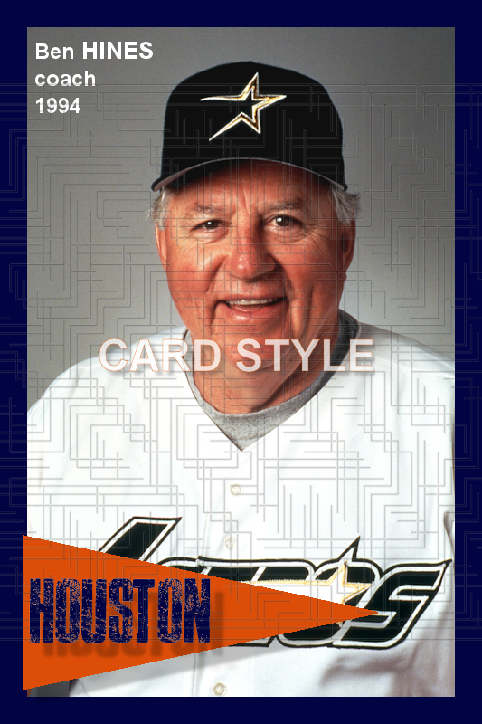Ben Hines - 1994 Houston Astros- choose a size & style