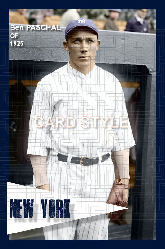 Ben Paschal - 1925 New York Yankees - choose a size & style