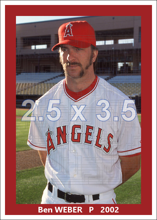 Ben Weber - 2002 Anaheim Angels - choose a size & style