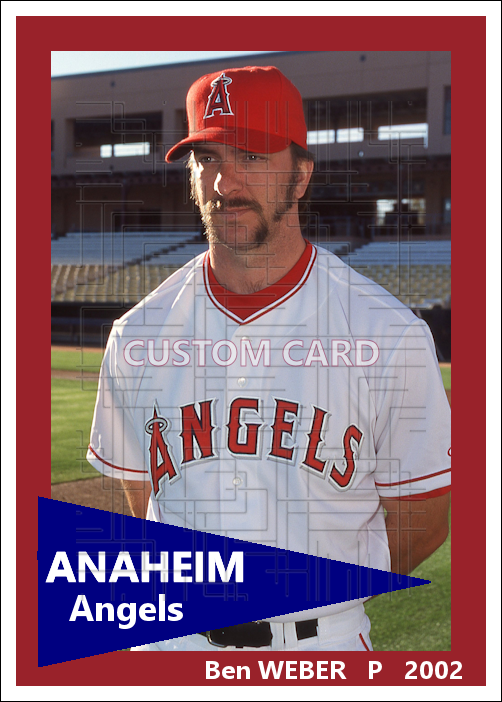 Ben Weber - 2002 Anaheim Angels - choose a size & style