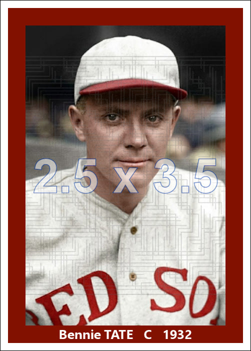 Bennie Tate - 1932 Boston Red Sox - choose a size & style