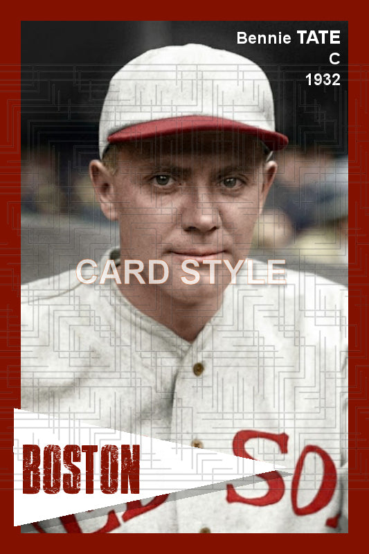 Bennie Tate - 1932 Boston Red Sox - choose a size & style