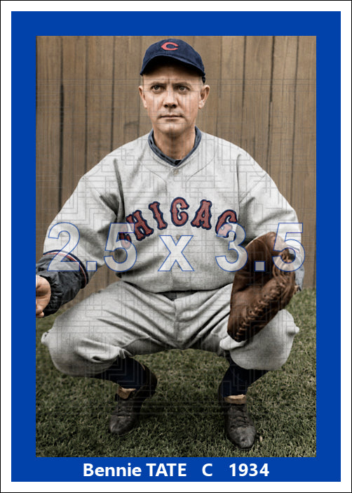 Bennie Tate - 1934 Chicago Cubs - choose a size & style