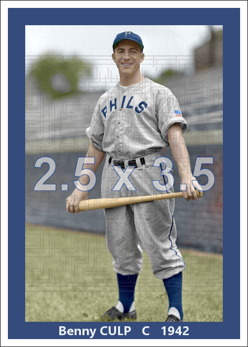 Benny Culp - 1942 Philadelphia Phillies - choose a size & style