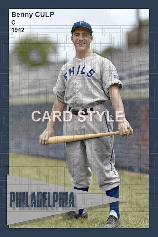 Benny Culp - 1942 Philadelphia Phillies - choose a size & style