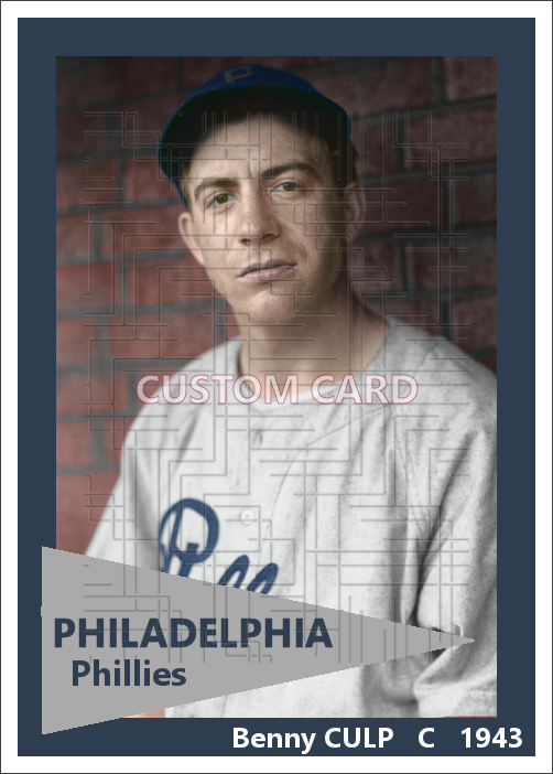 Benny Culp - 1943 Philadelphia Phillies - choose a size & style