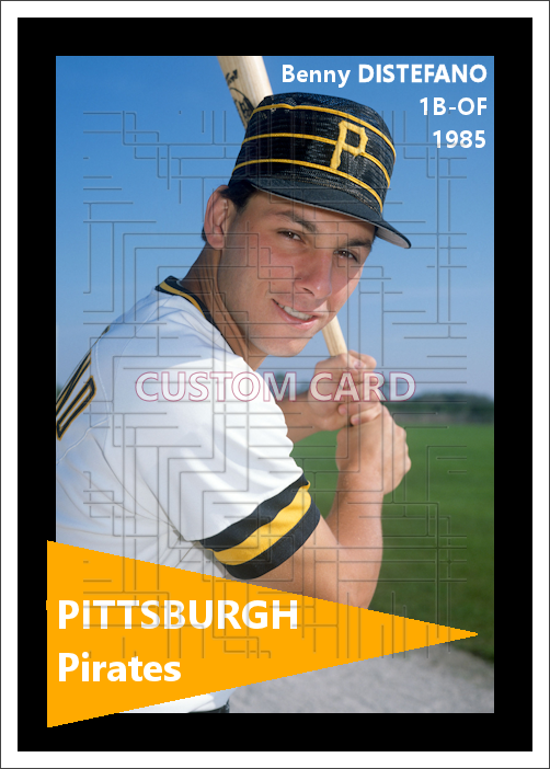 Benny Distefano - 1985 Pittsburgh Pirates - choose a size & style