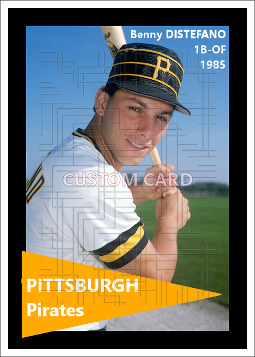 Benny Distefano - 1985 Pittsburgh Pirates - choose a size & style