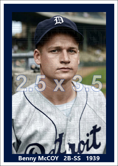 Benny McCoy - 1939 Detroit Tigers - choose a size & style