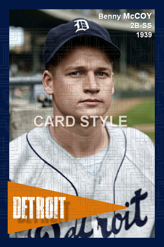 Benny McCoy - 1939 Detroit Tigers - choose a size & style