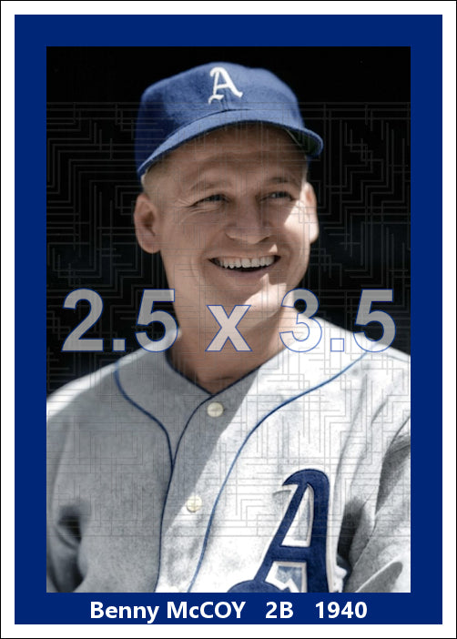 Benny McCoy - 1940 Philadelphia Athletics - choose a size & style