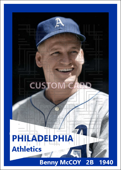 Benny McCoy - 1940 Philadelphia Athletics - choose a size & style