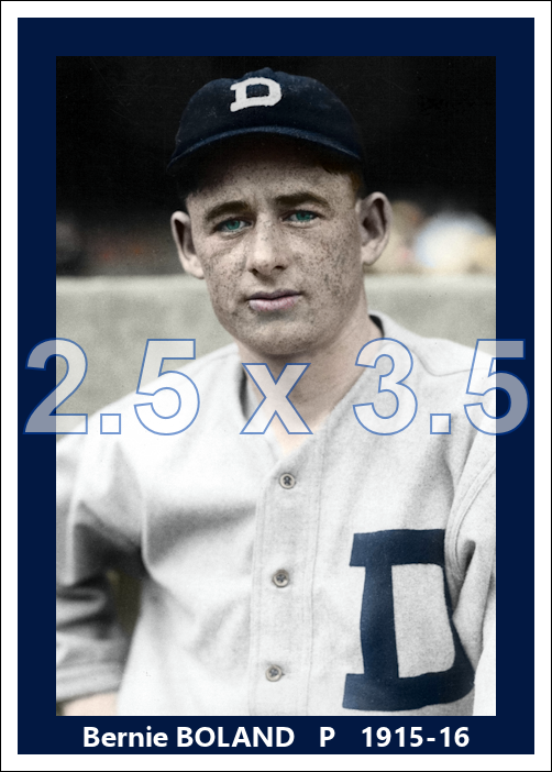 Bernie Boland - 1915-16 Detroit Tigers - choose a size & style