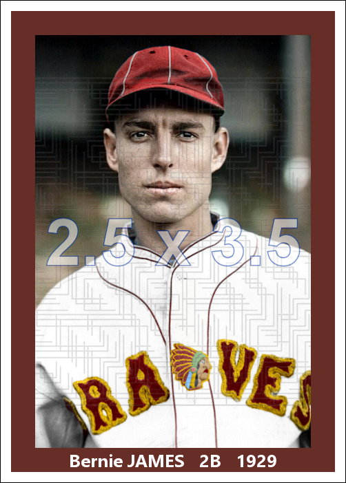 Bernie James - 1929 Boston Braves - choose a size & style