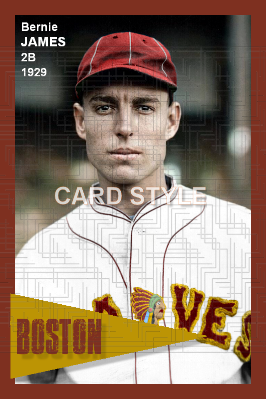 Bernie James - 1929 Boston Braves - choose a size & style