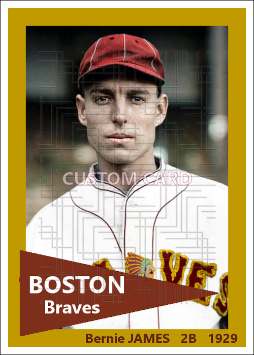 Bernie James - 1929 Boston Braves - choose a size & style