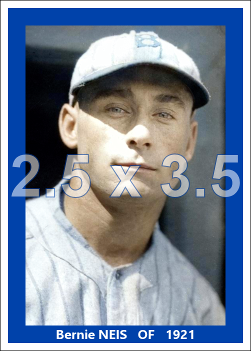 Bernie Neis - 1921 Brooklyn Robins - choose a size & style