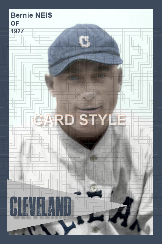 Bernie Neis - 1927 Cleveland Indians - choose a size & style