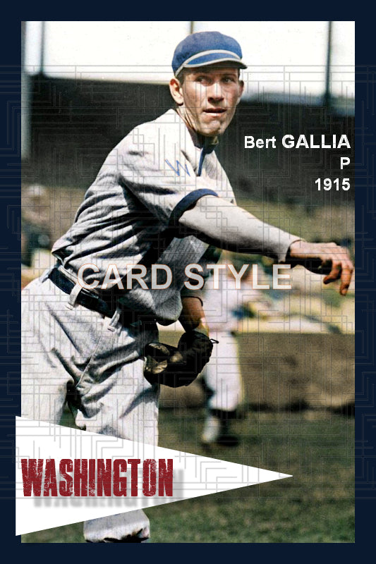 Bert Gallia - 1915 Washington Senators - choose a size & style