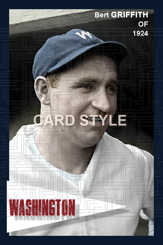 Bert Griffith - 1925 Washington Senators - choose a size & style
