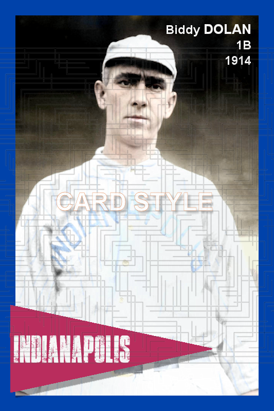 Biddy Dolan - 1914 Indianapolis Hoosiers - choose a size & style