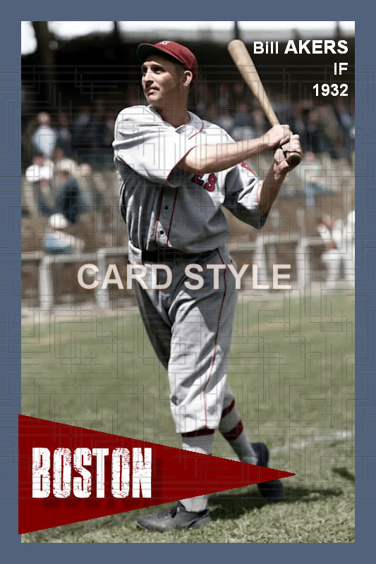 Bill Akers - 1932 Boston Braves - choose a size & style