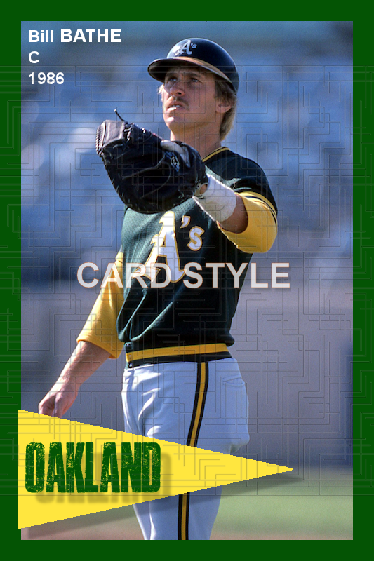 Bill Bathe - 1986 Oakland Athletics - choose a size & style