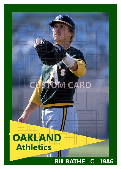 Bill Bathe - 1986 Oakland Athletics - choose a size & style