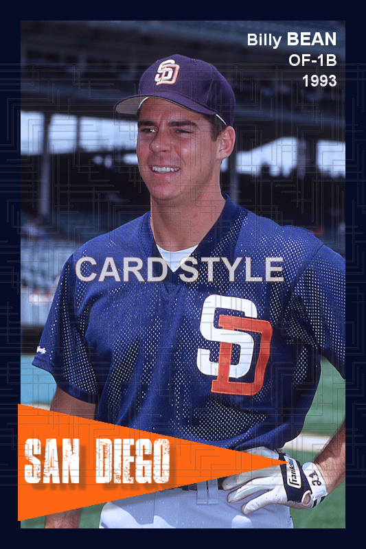 Billy Bean - 1993 San Diego Padres - choose a size & style