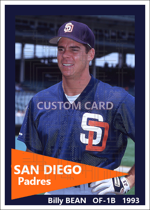 Billy Bean - 1993 San Diego Padres - choose a size & style