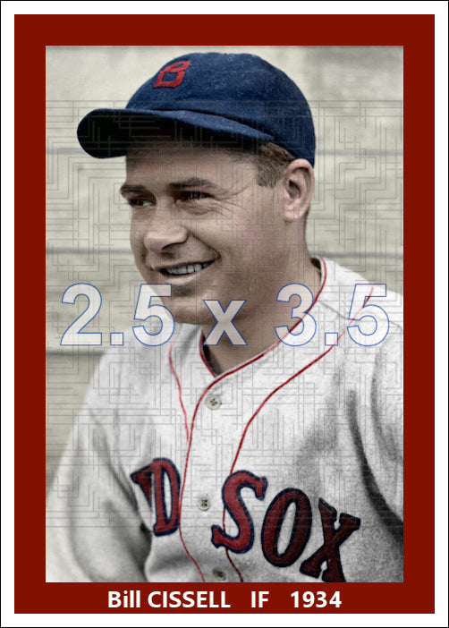 Bill Cissell - 1934 Boston Red Sox - choose a size & style