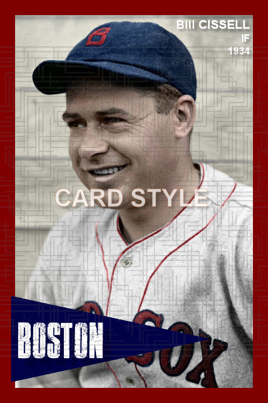 Bill Cissell - 1934 Boston Red Sox - choose a size & style
