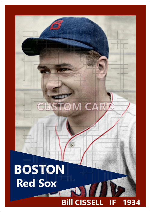 Bill Cissell - 1934 Boston Red Sox - choose a size & style
