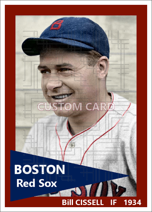 Bill Cissell - 1934 Boston Red Sox - choose a size & style