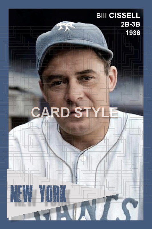 Bill Cissell - 1938 New York Giants - choose a size & style