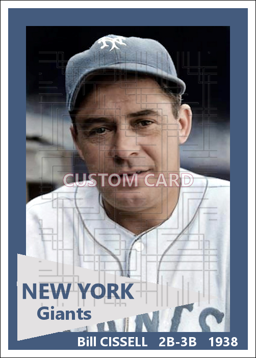 Bill Cissell - 1938 New York Giants - choose a size & style