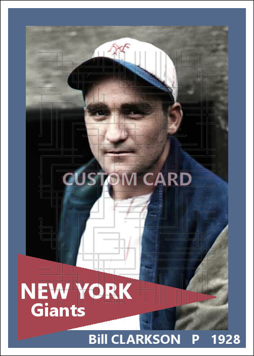 Bill Clarkson - 1928 New York Giants - choose a size & style