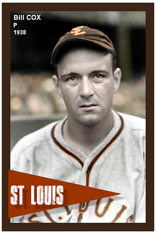 Bill Cox - 1938 St. Louis Browns - choose a size & style