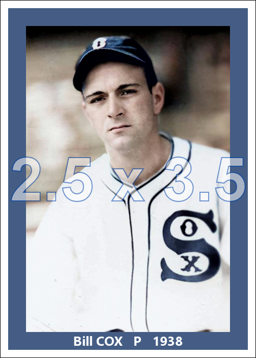 Bill Cox - 1938 Chicago White Sox - choose a size & style